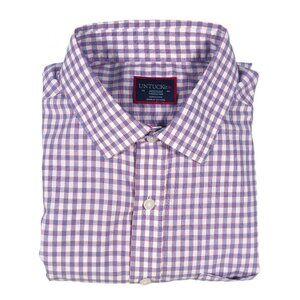 UNTUCKit Vinhas Blue Check Button Up L/S Shirt Men's Medium - FREE SHIPPING!